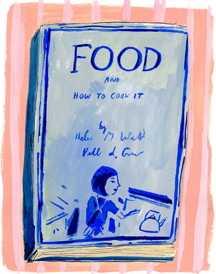 FOOD book, painting on paper