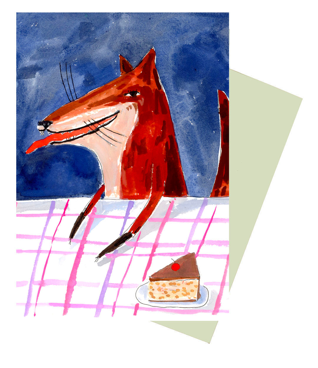 Fox & Cake Notecard