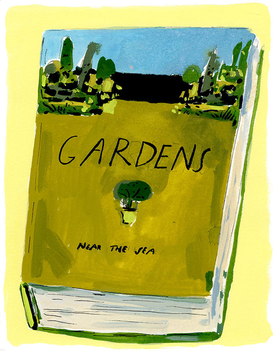Gardens by the Sea book, painting on paper