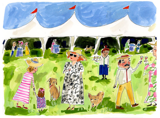 Polo Classic people, painting on paper