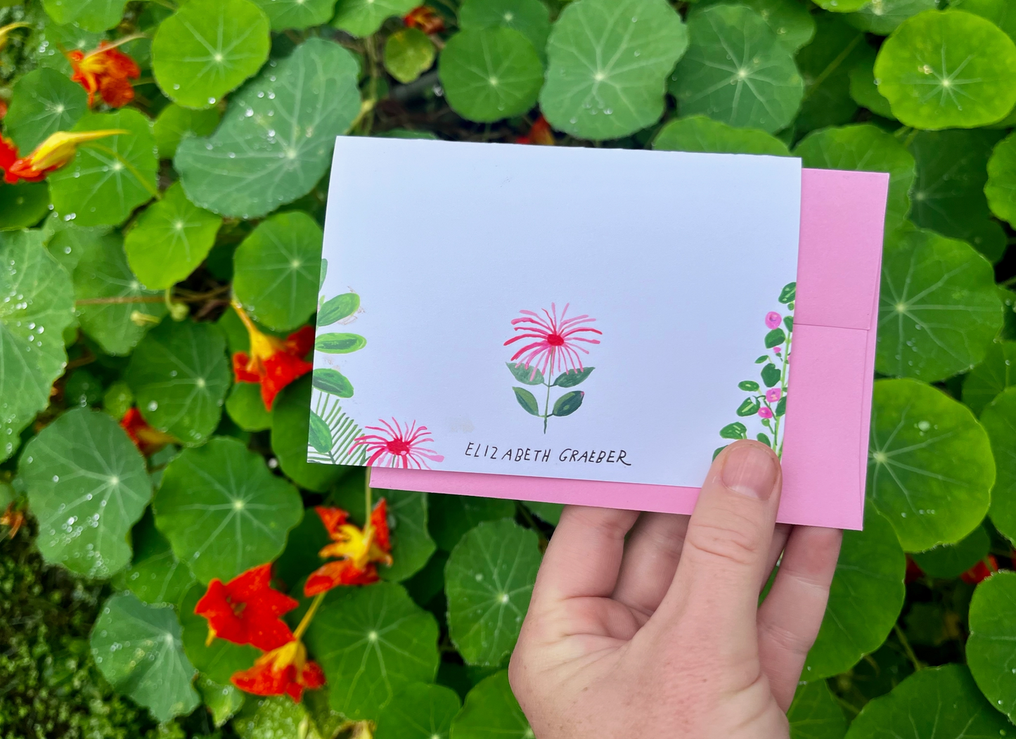 Thank You, Garden Flowers Notecard