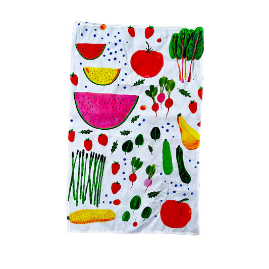 Summer Foods Tea Towel