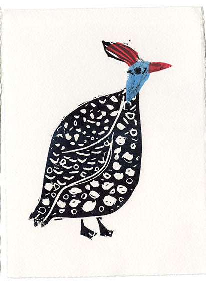 Guinea Fowl Block Print