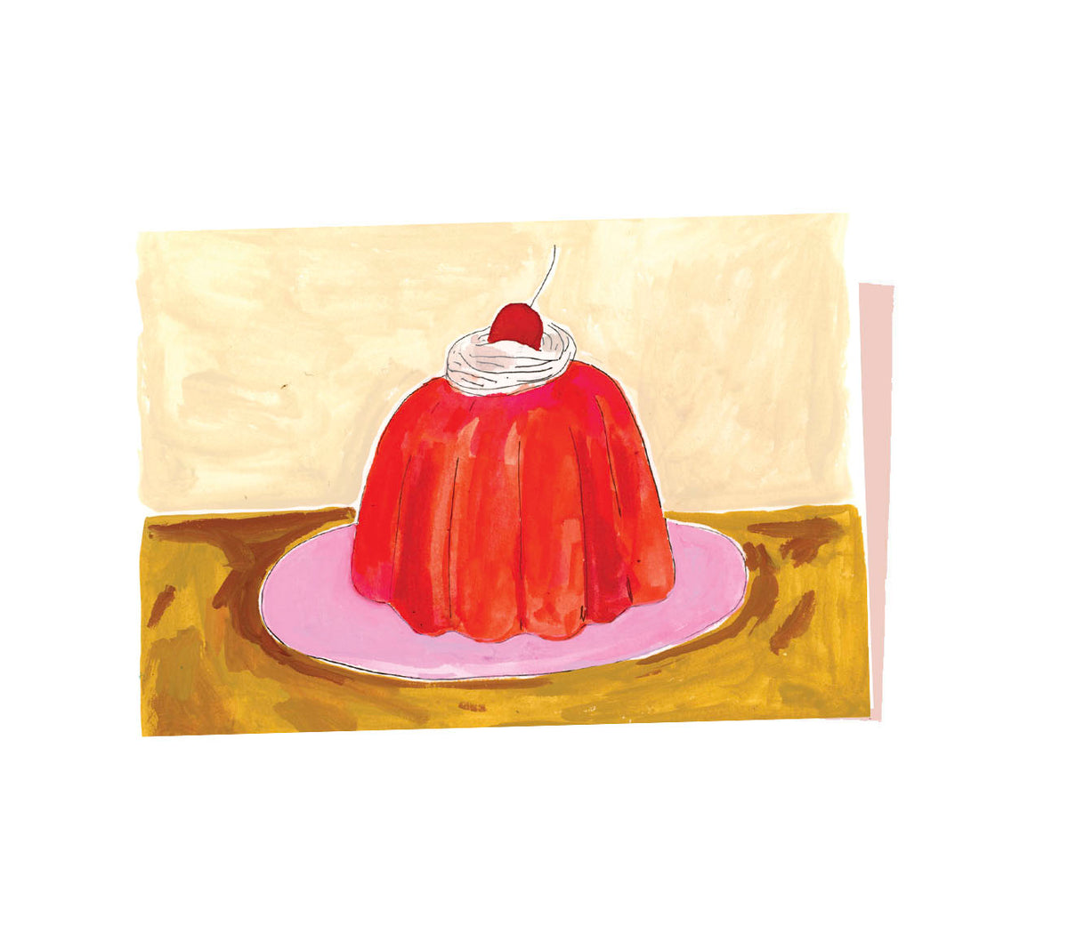 Jello Cake Notecard