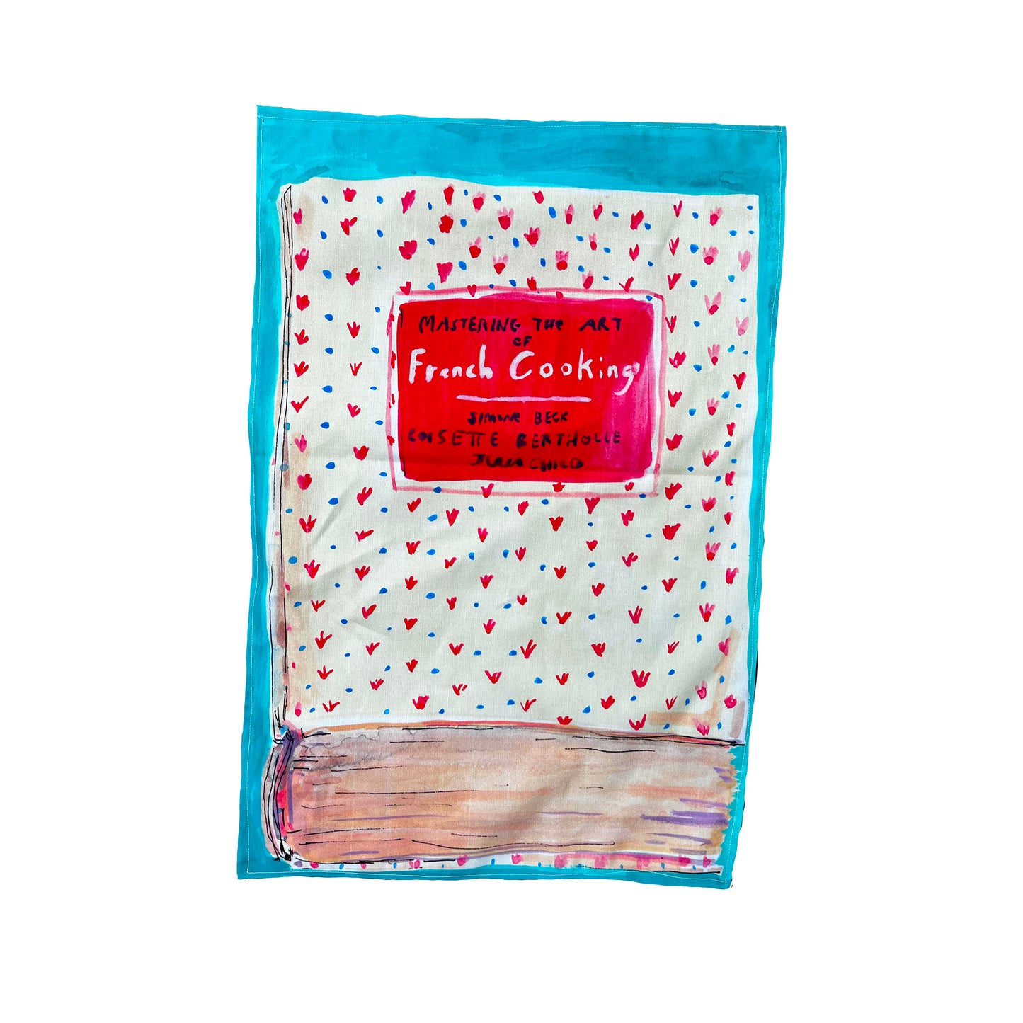 Julia Child Cookbook Tea Towel