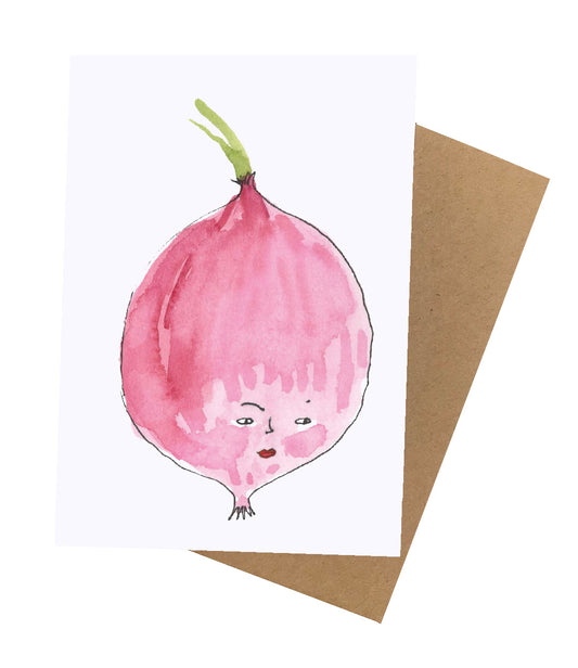 Red Onion Notecard
