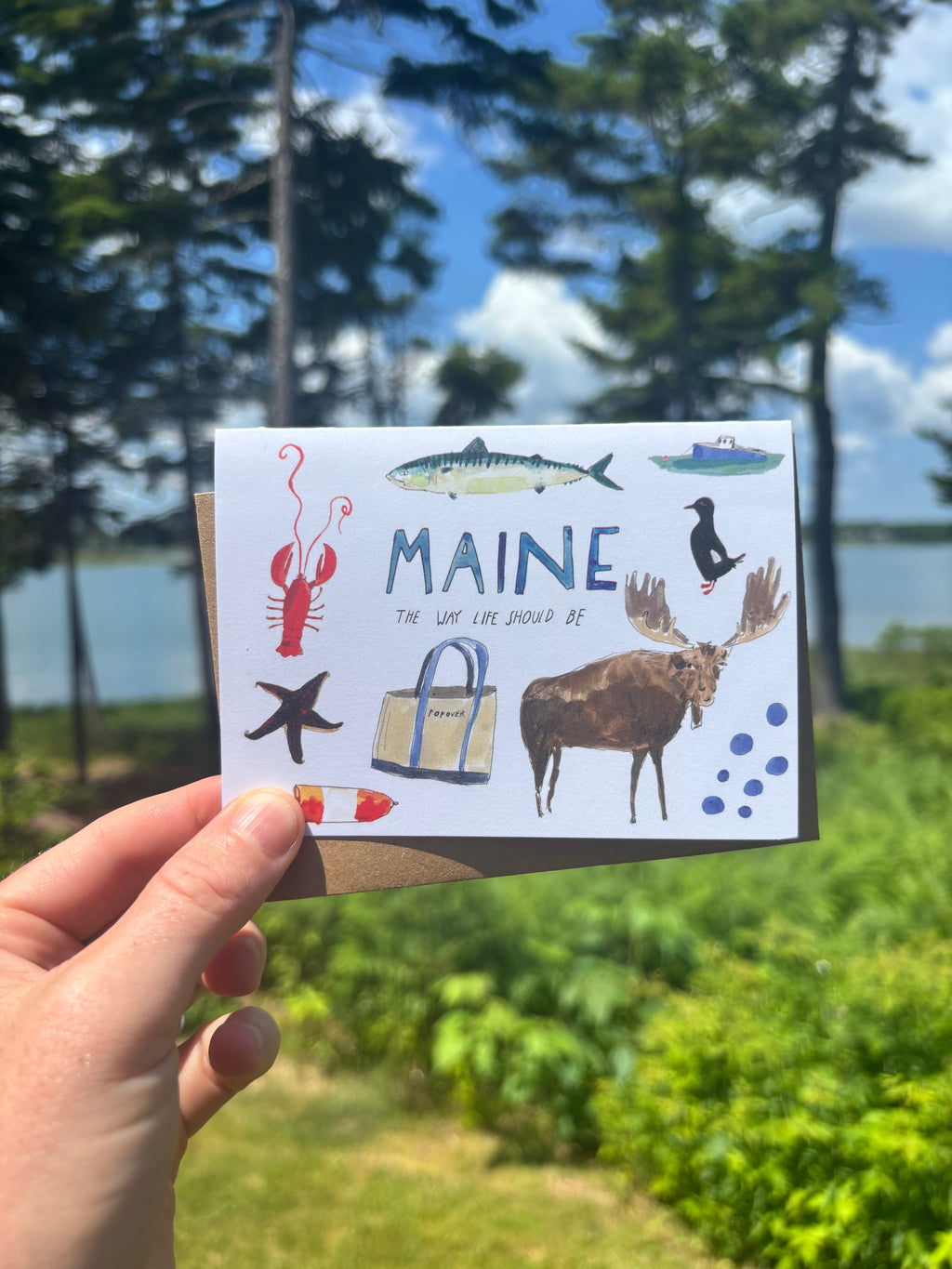 Maine Notecard