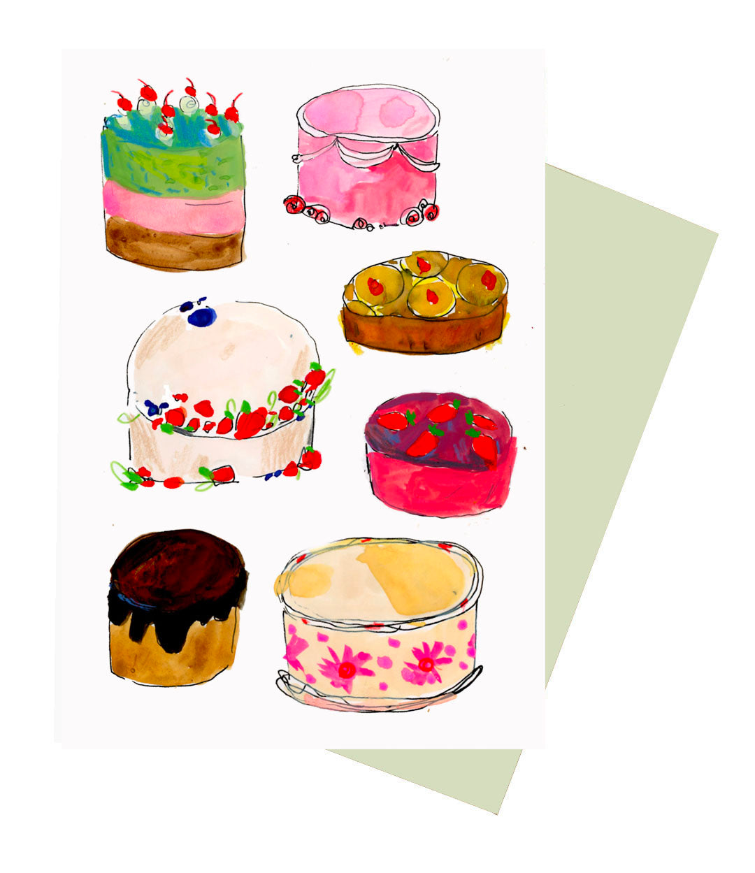 Cakes Notecard