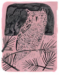 Great Horned Owl, painting on paper