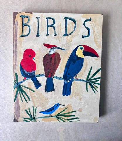 Birds book, painting on paper