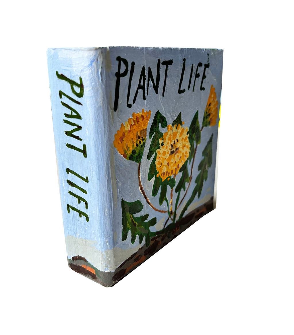 Plant Life book painting on wood