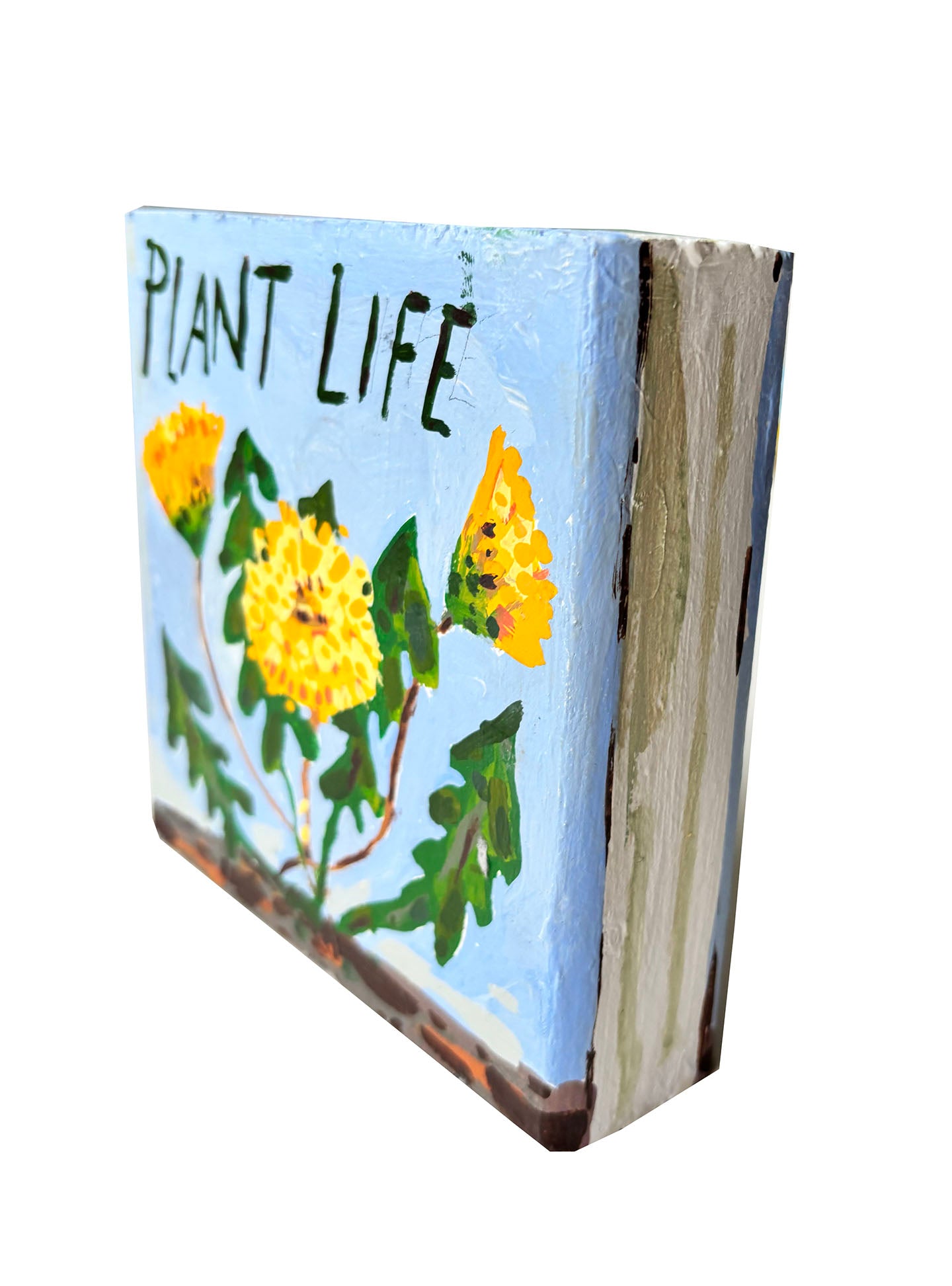 Plant Life book painting on wood