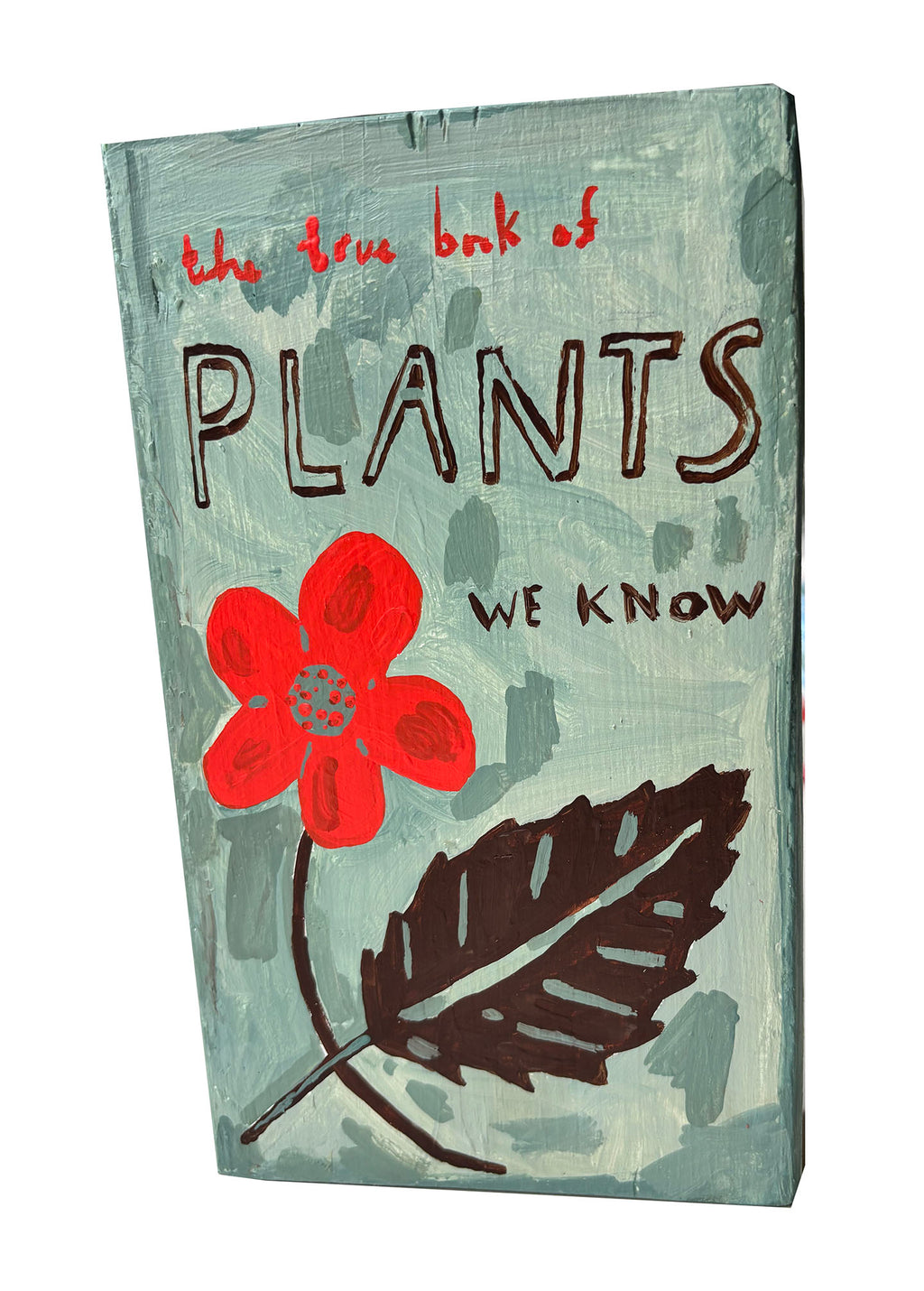 Plants We Know book painting on wood