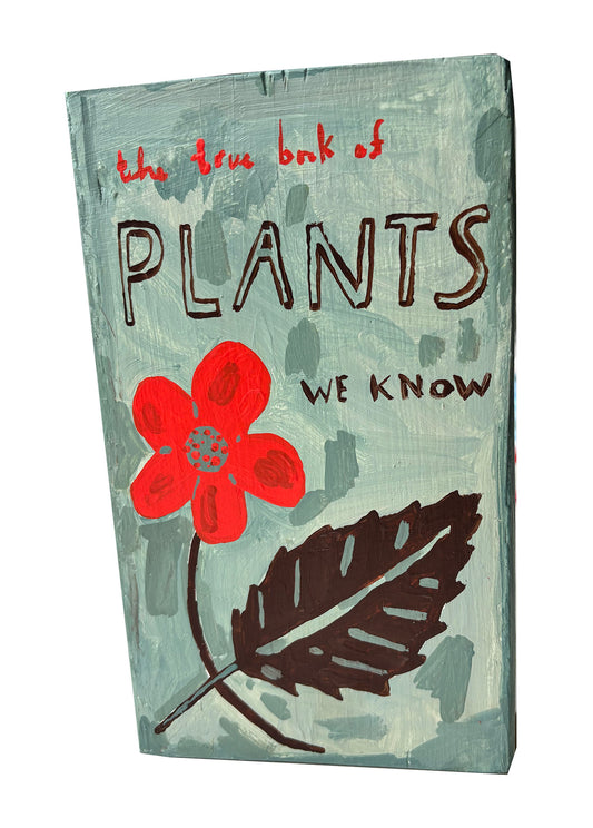 Plants We Know book painting on wood