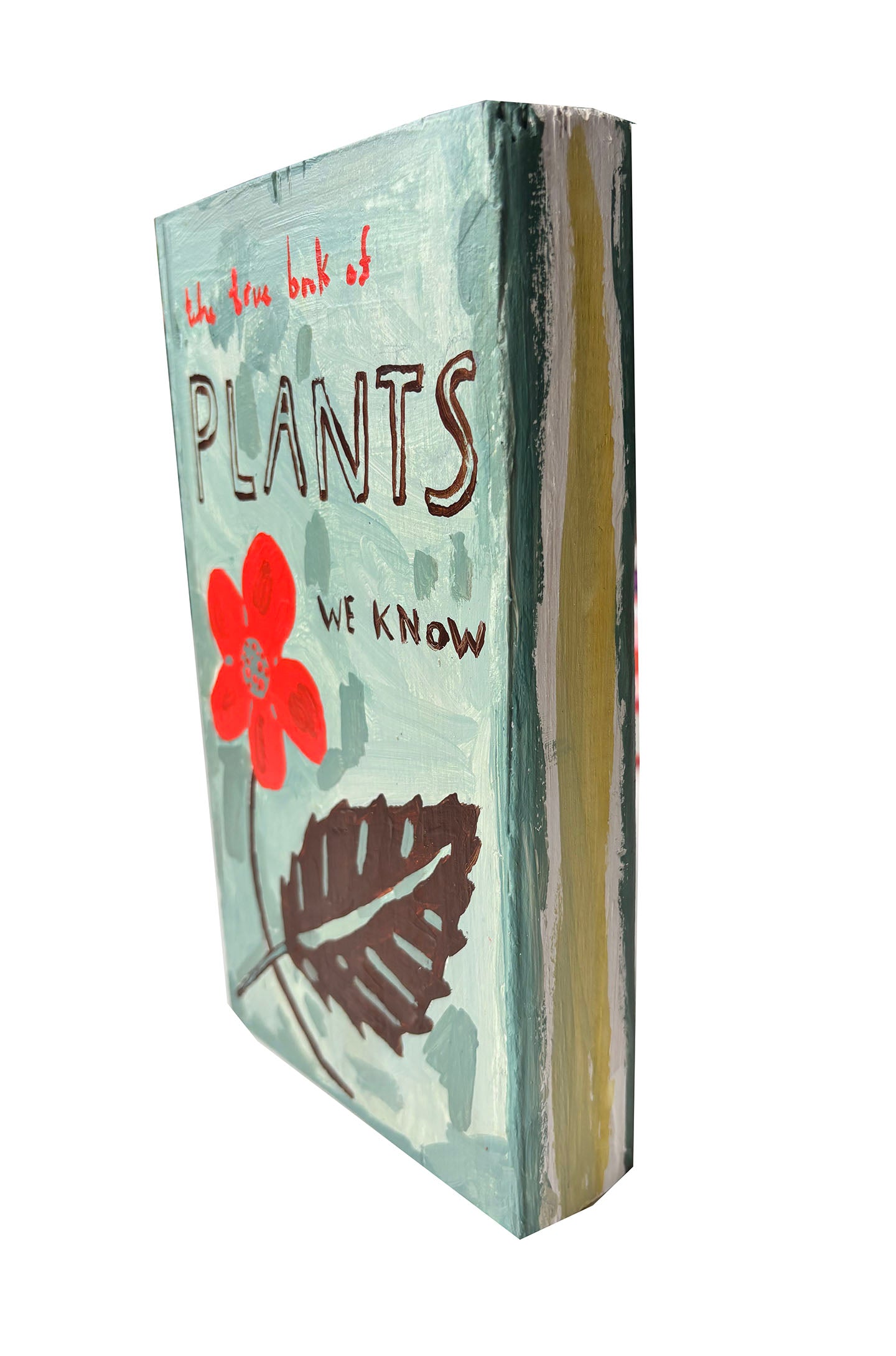 Plants We Know book painting on wood
