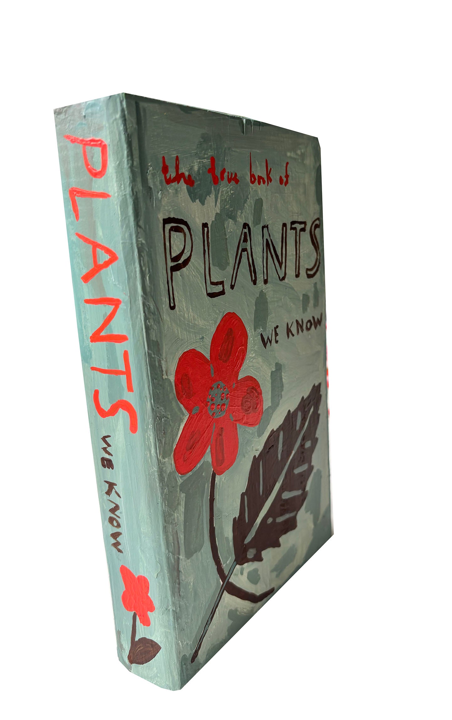 Plants We Know book painting on wood