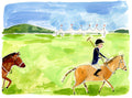 Polo Classic, painting on paper