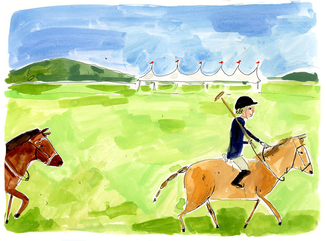 Polo Classic, painting on paper