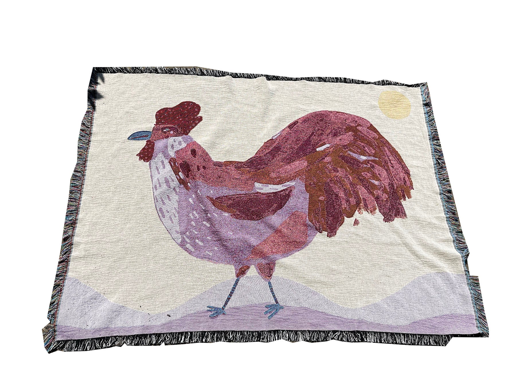 Rooster Woven Blanket