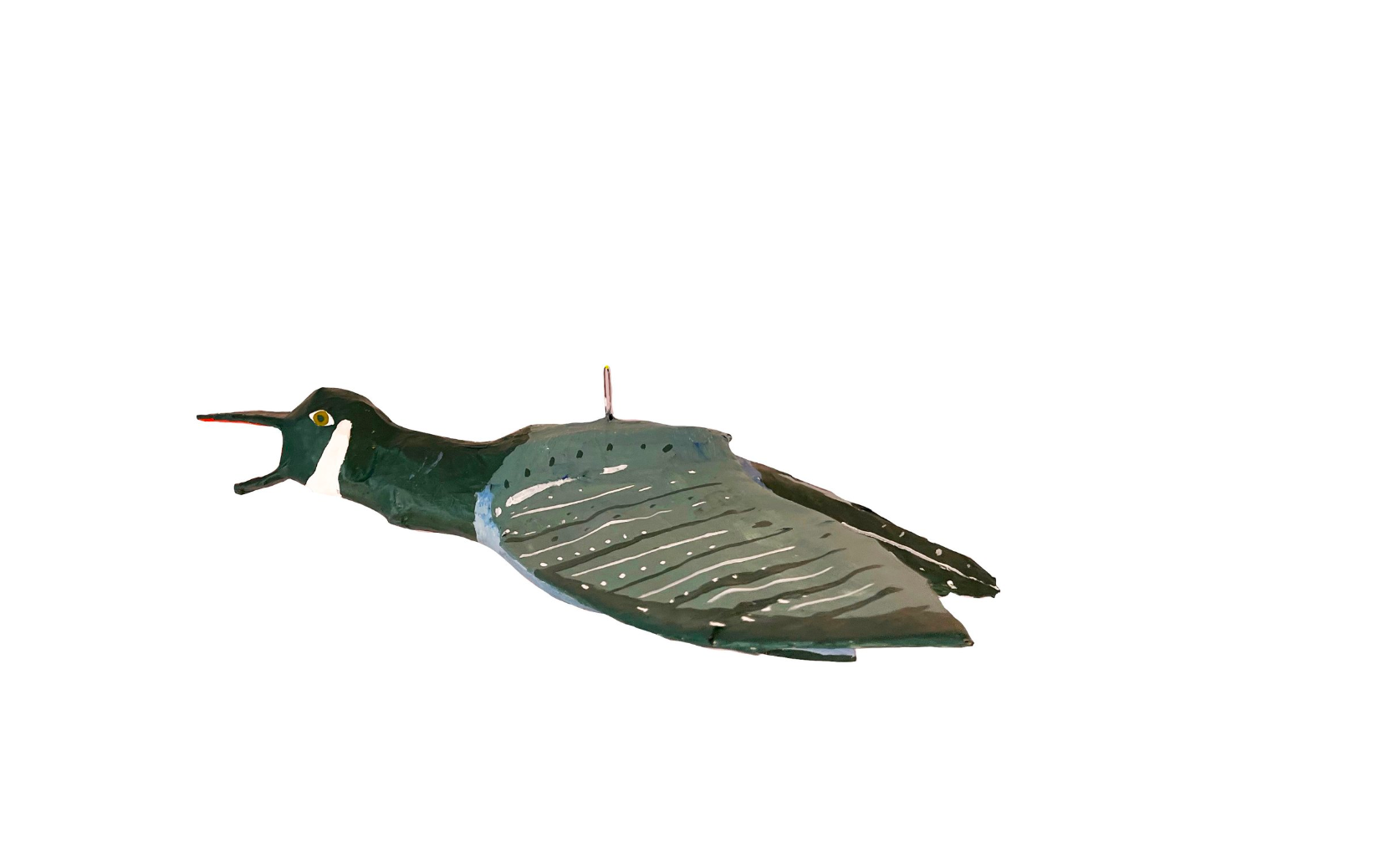 Large flying blue goose