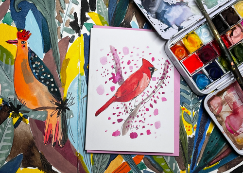 Cardinal Notecard