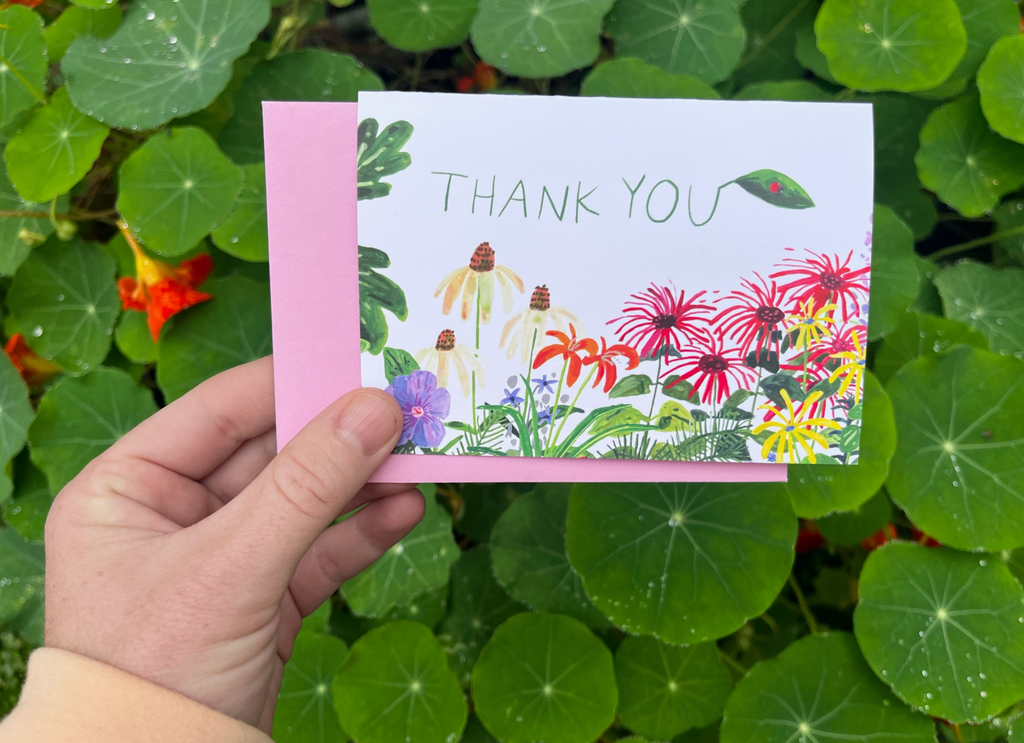 Thank You, Garden Flowers Notecard