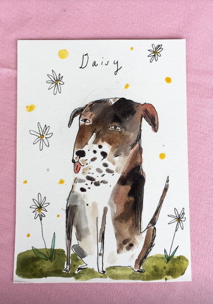 Small dog portraits, 5" by 7"