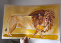 Large Lion painting
