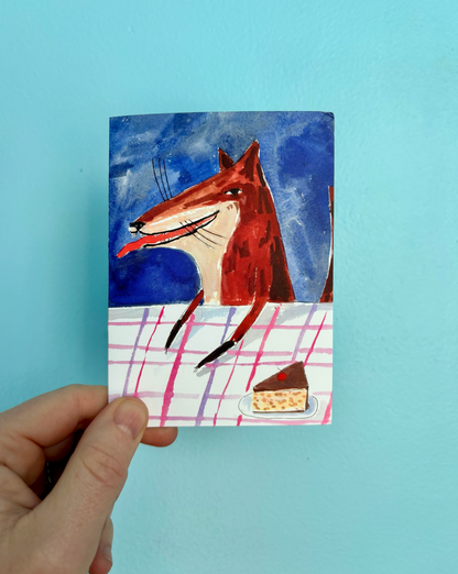 Fox & Cake Notecard