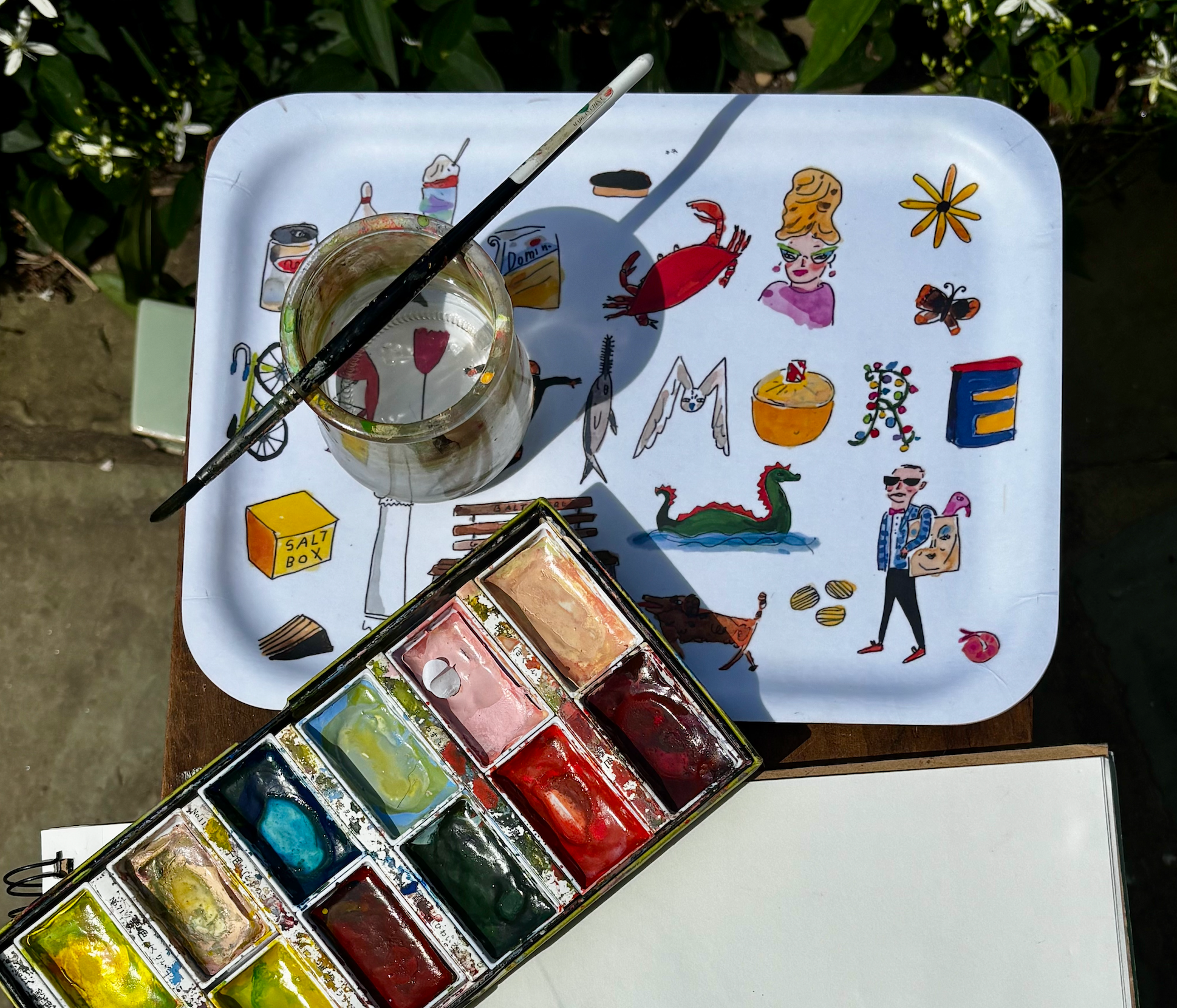 Baltimore illustrated wooden tray