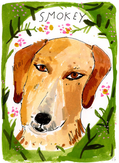 Small dog portraits, 5" by 7"