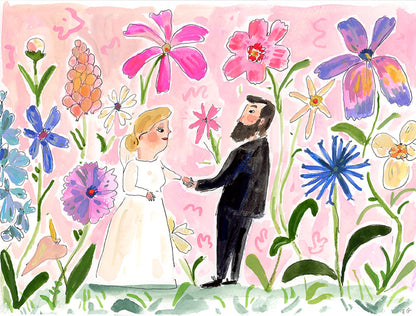 Custom watercolor portraits, 9" by 12"