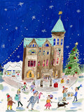Christmas Market, framed painting on paper