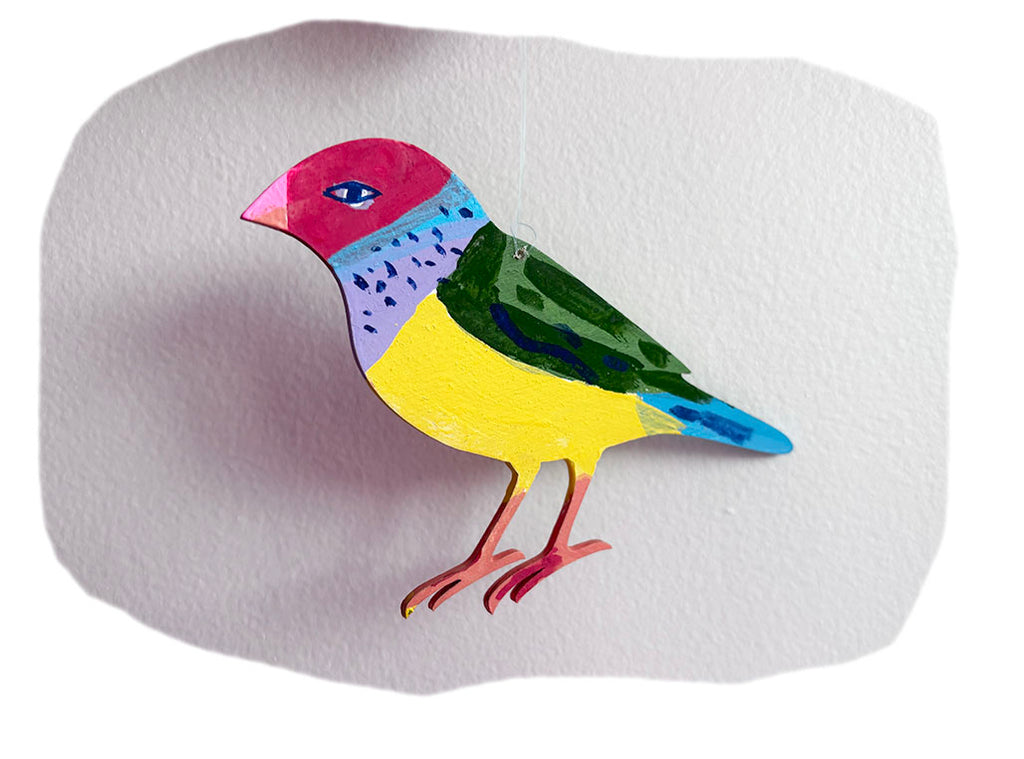 Colorful Finch Ornament