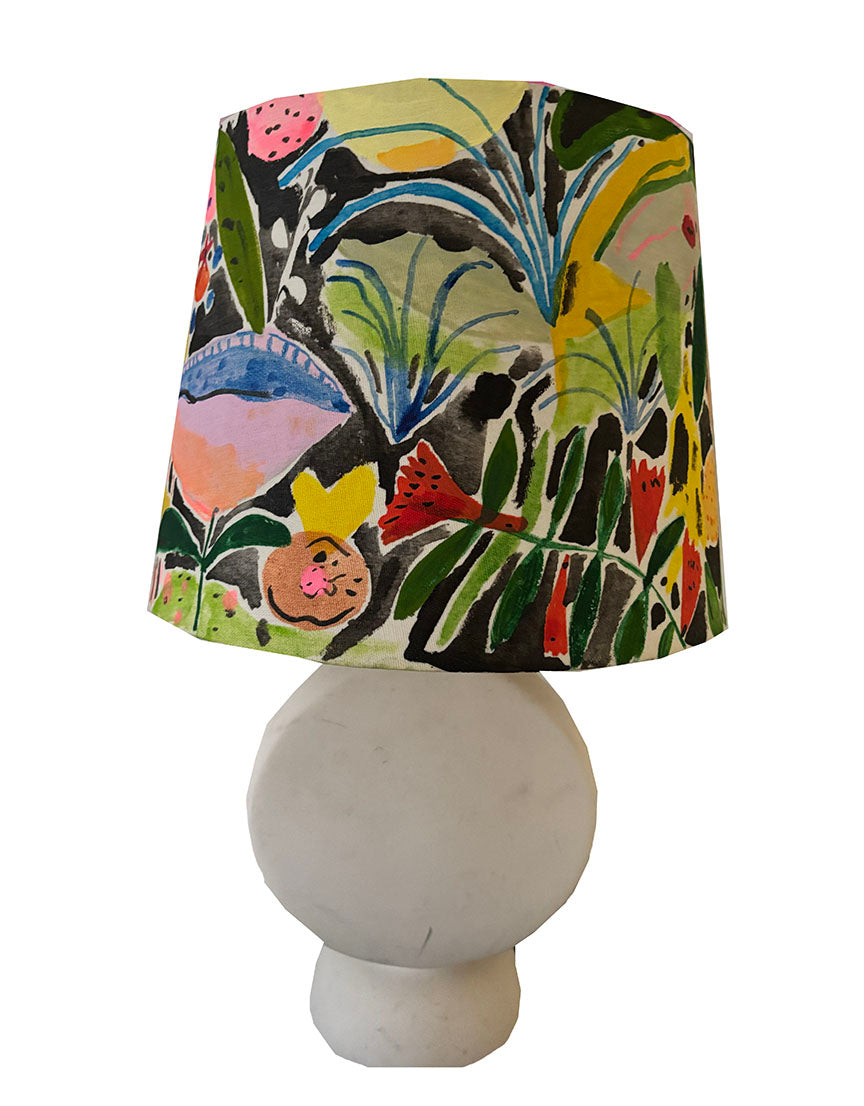 Hand painted lamp shade, colorful floral