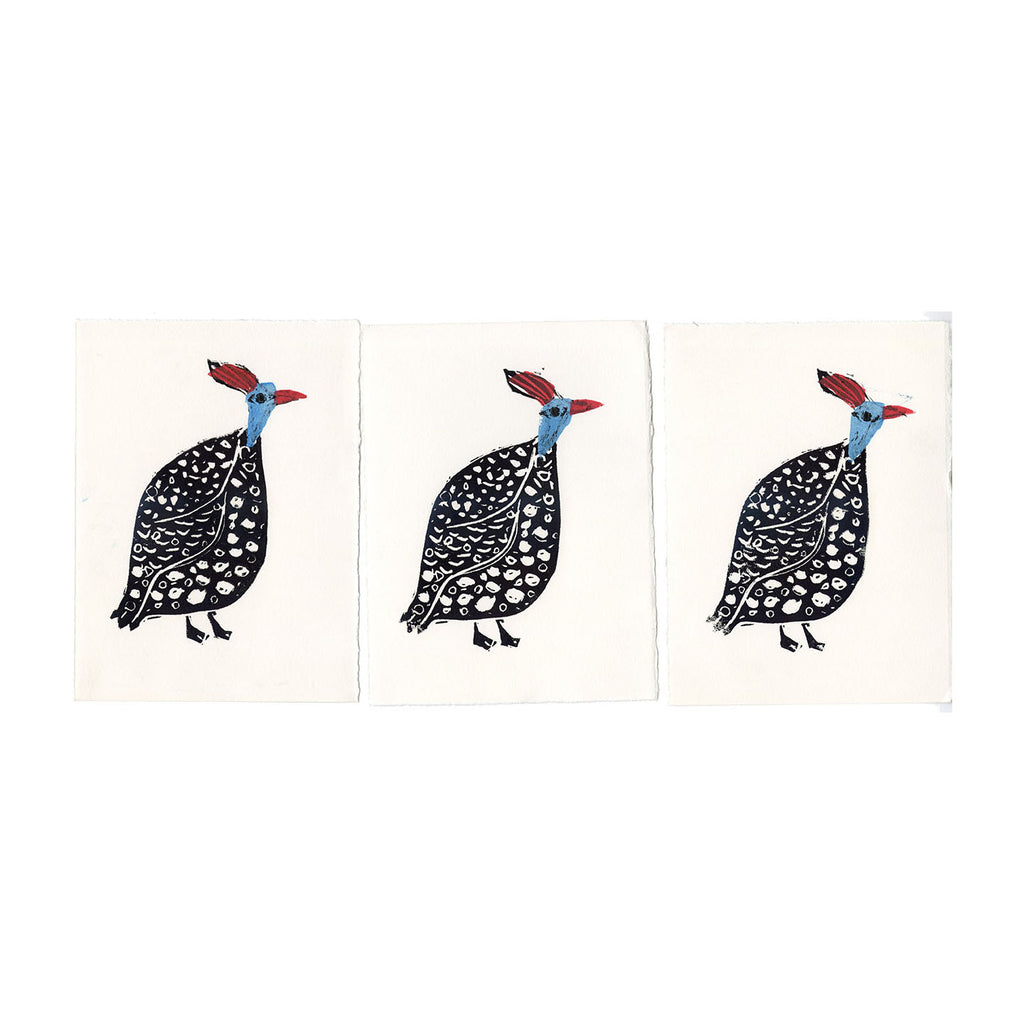 Guinea Fowl Block Print