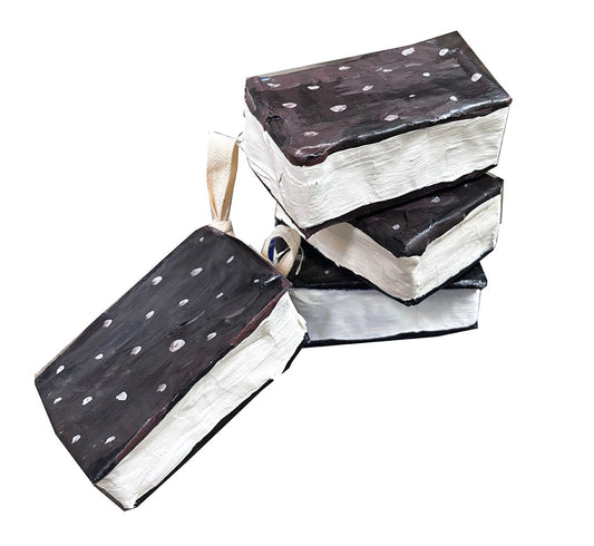 Ice Cream Sandwich, paper mache ornament