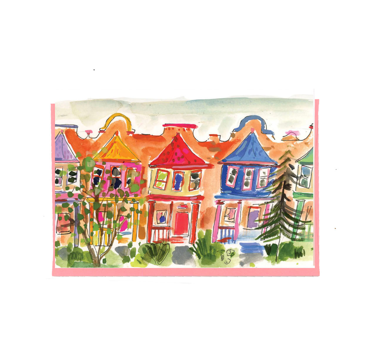 Painted Ladies Homes Notecard