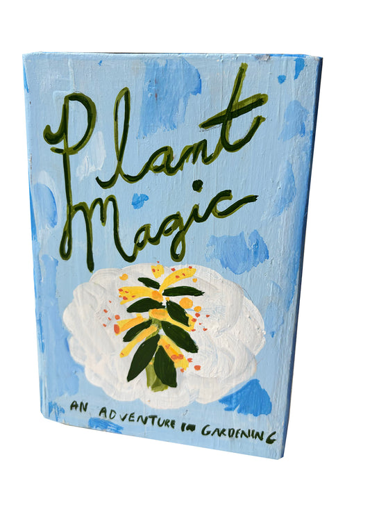 Plant Magic book painting on wood
