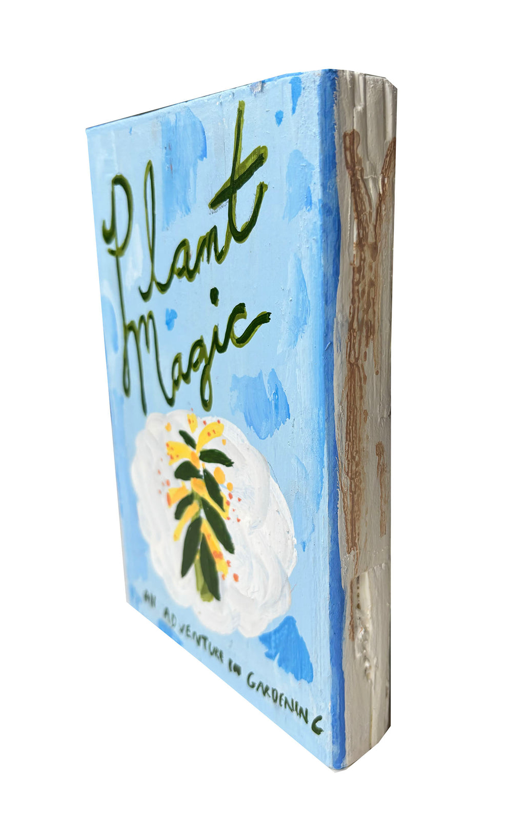 Plant Magic book painting on wood