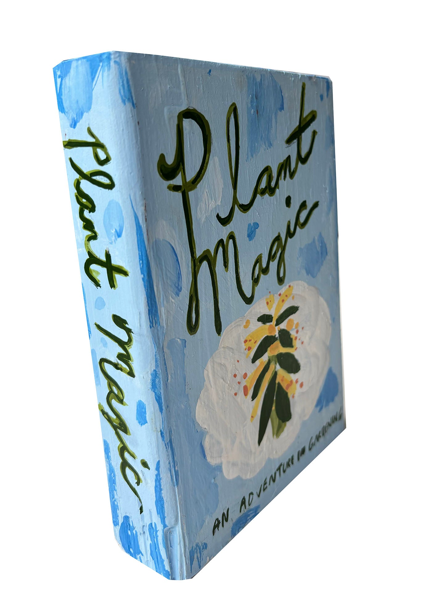 Plant Magic book painting on wood