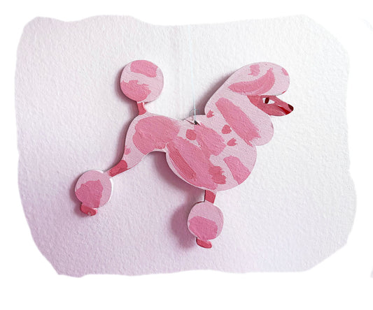 Pink Poodle Ornament