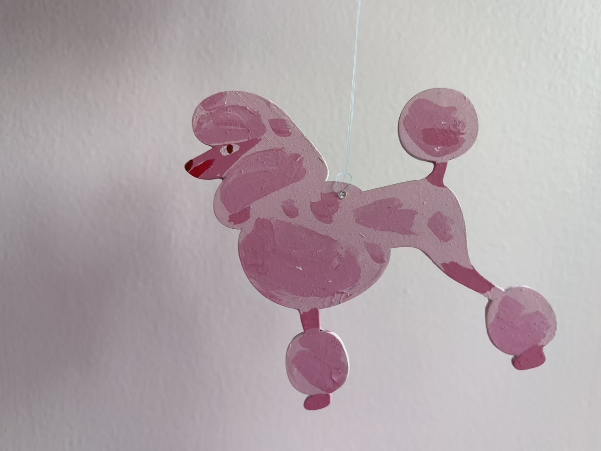 Pink Poodle Ornament