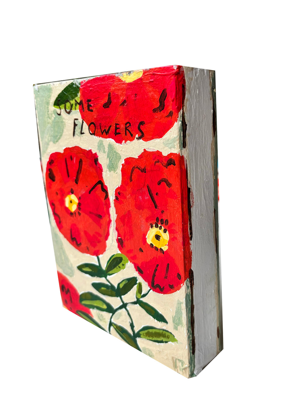 Some Flowers painting on wood