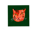 Tiger head, painting on board