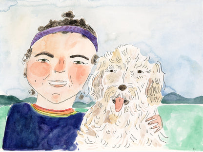 Custom watercolor portraits.