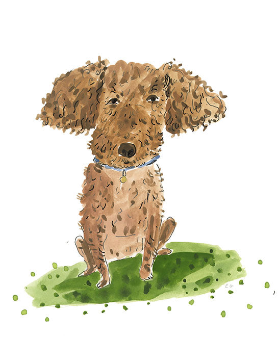 Custom watercolor portraits, 9" by 12"