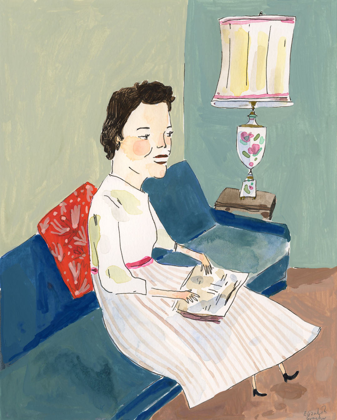 Custom watercolor portraits.