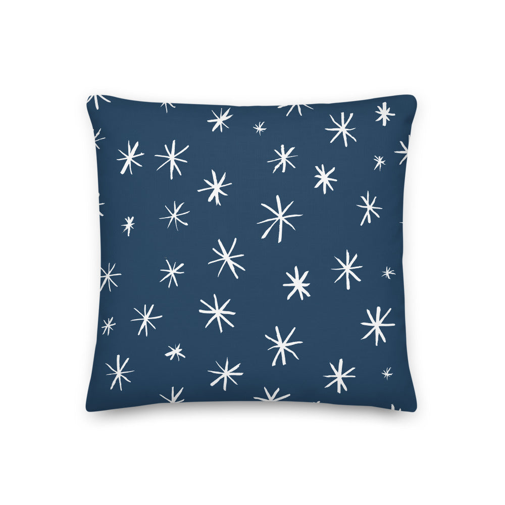 Navy + White Stars Pillow