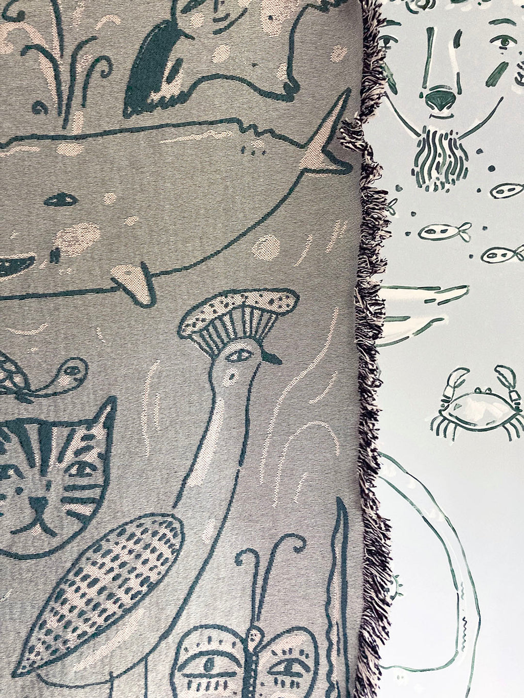 Animals Woven Blanket